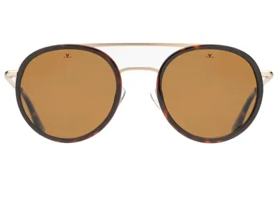 Pre-owned Vuarnet Sunglasses Vl210500032622 Vl2105 Edge 2105 Tortoise + Brown Polar Plzd