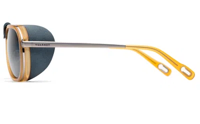Pre-owned Vuarnet Sunglasses Vl211100040636 Glacier 2111 Vl2111 Amber + Blue Polarlynx Plz