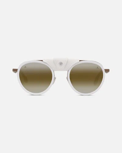 Vuarnet Sunglasses In White/bronze