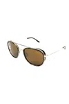 Vuarnet Unisex Edge Rectangle Vl1615 Sunglasses In Gold, Havana In Brown