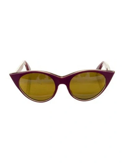 Pre-owned Vuarnet Vintage Cat-eye Sunglasses In Purple