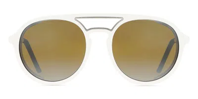 Vuarnet Vl1709 Ice Round 0027 7184 Men's Sunglasses White Size 53