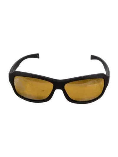 Pre-owned Vuarnet Wayfarer Tinted Sunglasses In Brown