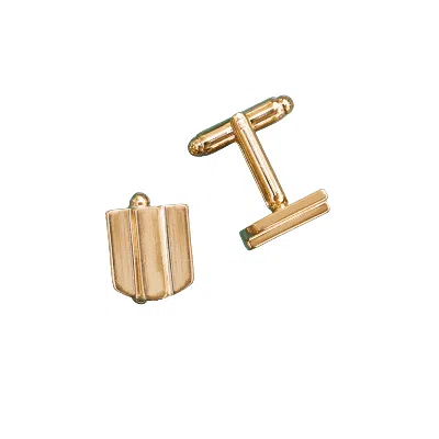 Vue By Sek Gold Layered Dome Cufflinks