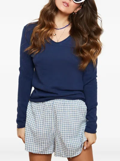 Vue Sur Mer® Paloma V-neck T-shirt In Blue
