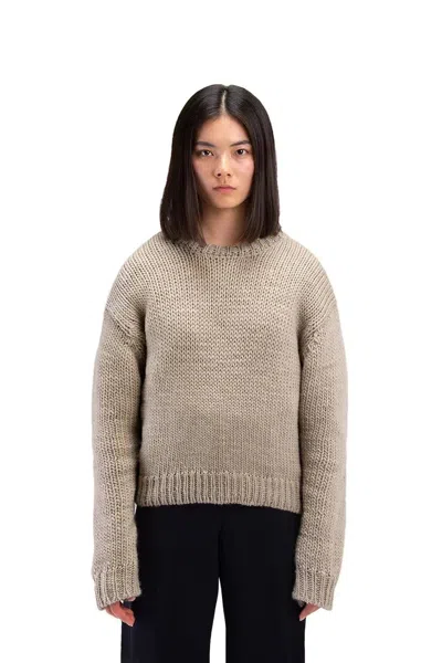 Pre-owned Vuja De Low-gauge Knit Sweater (nude Ivory)