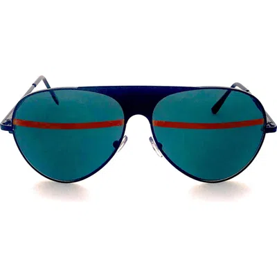 Vuliwear Elevated Polarized Aviator Sunglasses In Blue