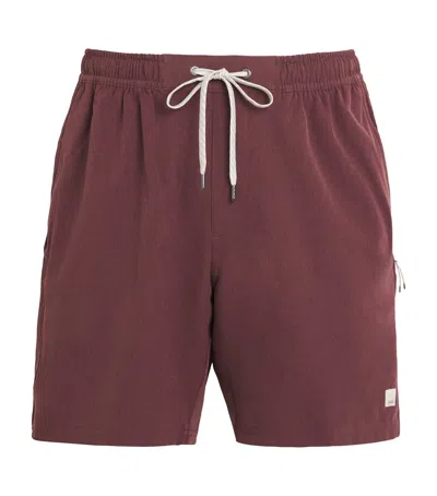 Vuori 7'' Unlined Banks Session Shorts In Burgundy