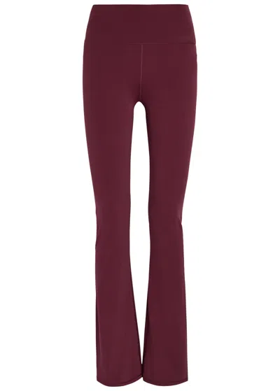 Vuori Allthefeels Flared-leg Stretch-jersey Leggings In Burgundy