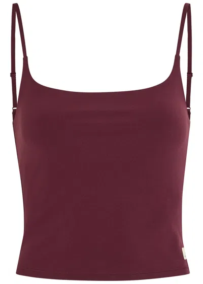 Vuori Allthefeels Stretch-jersey Workout Tank Top In Burgundy