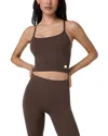 Vuori Womens Java All The Feels Stretch-jersey Cropped Top Xl In Brown