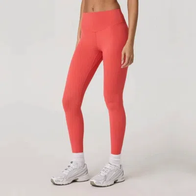 Vuori Alltheform Leggings In Bright Coral In Red