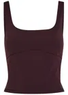 Vuori Alltheform Stretch-jersey Tank In Brown