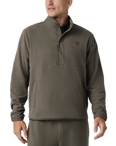 Vuori Aspen Half Snap Jacket In Brown