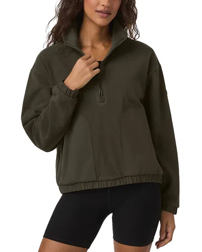 Vuori Aspen Half Zip Sweatshirt In Green