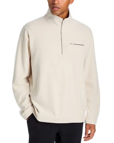 Vuori Aspen Stand Collar Quarter Zip Sweater In Neutral