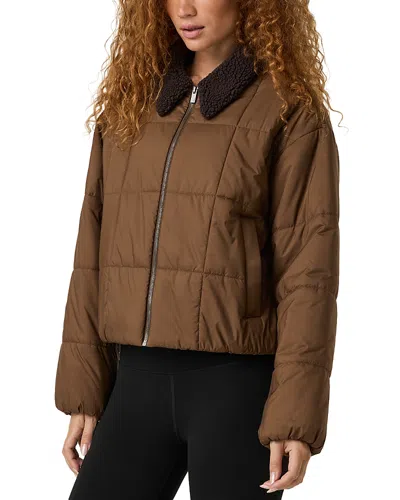 Vuori Canyon Insulated Roam Quilted Coat In Brown