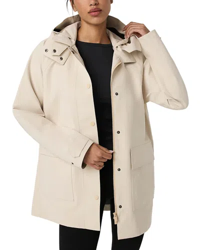 Vuori City Rain Hooded Trench Coat In Neutral