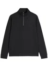 Vuori Mens Black Heather Coronado Half-zip Stretch-jersey Sweatshirt In Black