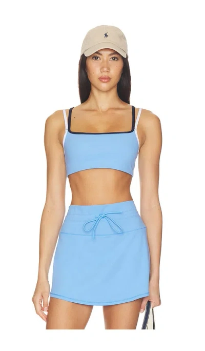 Vuori Daily Layered Sports Bra In Oasis Blue