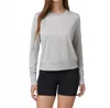 Vuori Womens Pale Heather Grey Halo Relaxed-fit Recycled-polyester-blend Sweatshirt In Gray