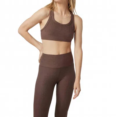 Vuori Elevation Racer Bra In Chocolate In Brown