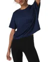 Vuori Energy Cropped Tee In Blue