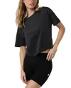 Vuori Energy Cropped Tee In Black