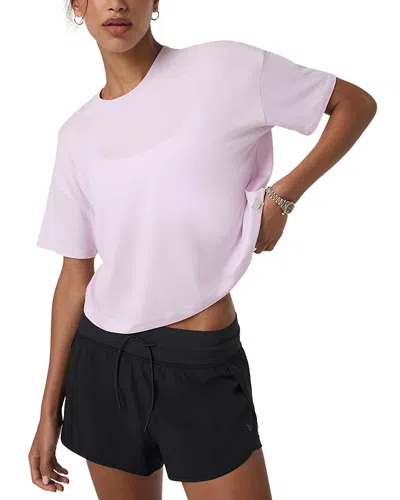 Vuori Energy Cropped Tee In Pink