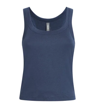 Vuori Energy Racerback Tank Top In Blue