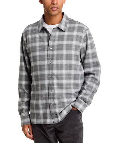 Vuori Flannel Cotton Blend Shirt In Gray