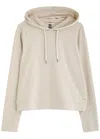 Vuori Halo Essential Hooded Jersey Sweatshirt In Ecru