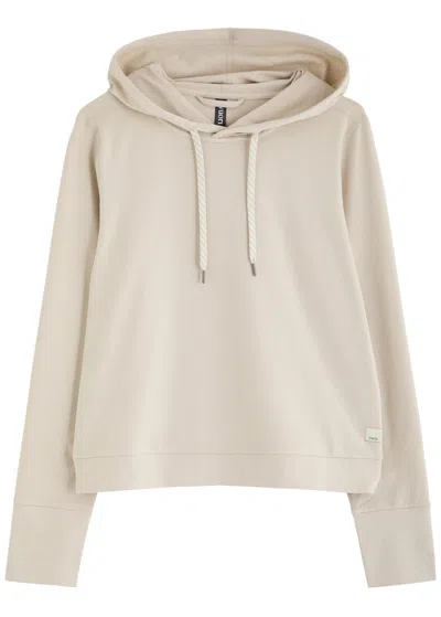 Vuori Halo Essential Hooded Jersey Sweatshirt In Ecru
