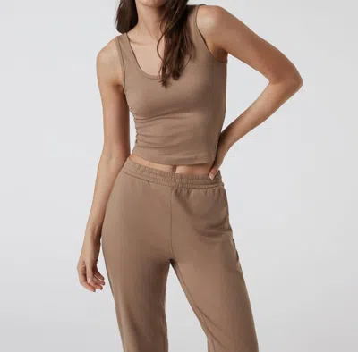 Vuori Halo Essential Tank In Goldenrod Heather