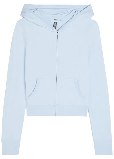 Vuori Halo Mini Hooded Jersey Sweatshirt In Blue