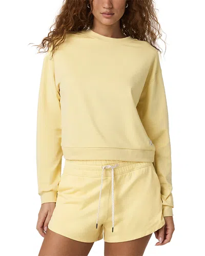 Vuori Halo Modern Crew Sweatshirt In Yellow