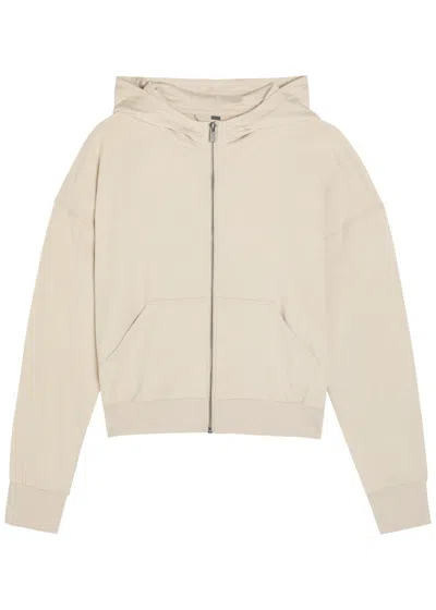 Vuori Halo Modern Hooded Jersey Sweatshirt In Nude