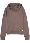 Vuori Halo Modern Hooded Slubbed Jersey Sweatshirt In Brown