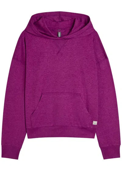 Vuori Halo Modern Hooded Stretch-jersey Sweatshirt In Pink