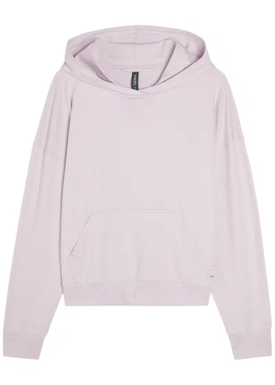 Vuori Halo Modern Hooded Stretch-jersey Sweatshirt In Purple