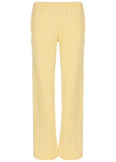 Vuori Halo Modern Straight-leg Jersey Sweatpants In Yellow