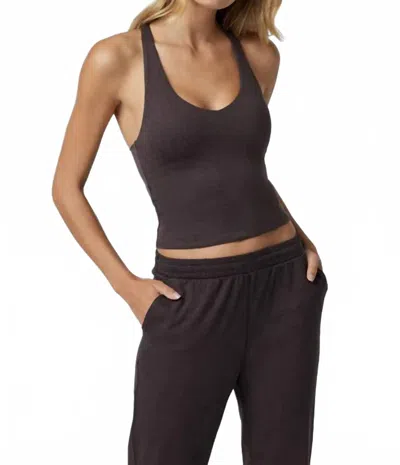 Vuori Halo Performance Crop 2.0 Top In Sangria Heather