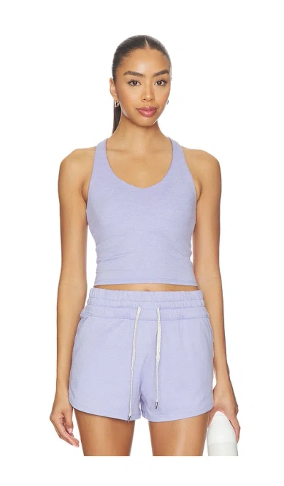 Vuori Halo Performance Crop Tank In Blue