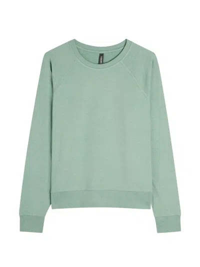 Vuori Halo Raglan-sleeve Sweater In Green