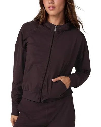 Vuori Halo Zippered Hoodie In Brown