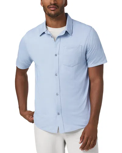 Vuori Knit Oxford Pocket Shirt In Blue