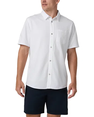 Vuori Knit Oxford Pocket Shirt In White