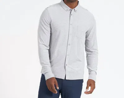 Vuori Long-sleeve Ace Button Down Shirt In Light Grey