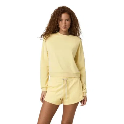 Vuori Long Sleeve Halo Crew Sweatshirt In Modern/lemon In Yellow
