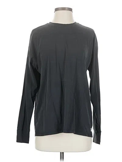 Pre-owned Vuori Long Sleeve Top Gray Crew Neck Tops
